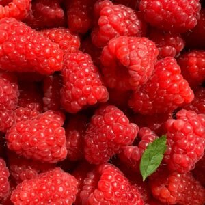 Vibrant close-up of ripe raspberries showcasing natural texture and color.